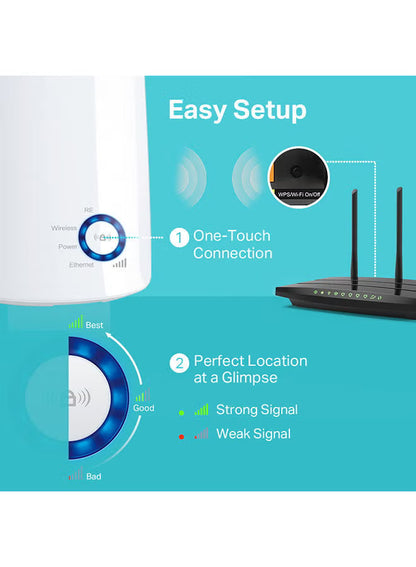 300Mbps Wi-Fi Range Extender, 2.4GHz Frequency, Up to 300Mbps